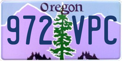 OR license plate 972VPC