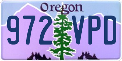 OR license plate 972VPD