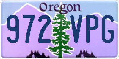 OR license plate 972VPG