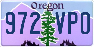 OR license plate 972VPO