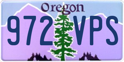 OR license plate 972VPS