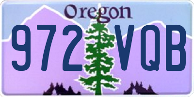 OR license plate 972VQB
