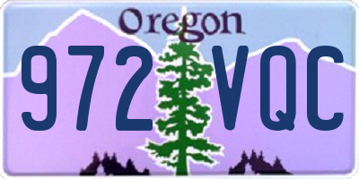 OR license plate 972VQC