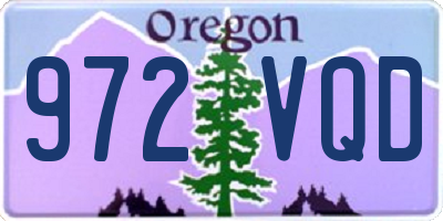 OR license plate 972VQD