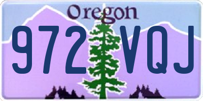 OR license plate 972VQJ