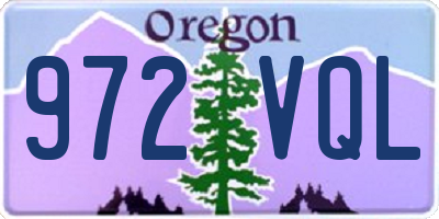 OR license plate 972VQL