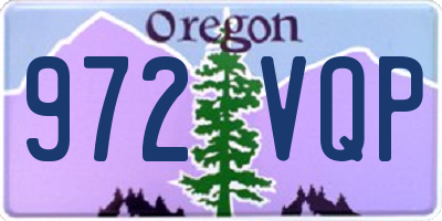 OR license plate 972VQP