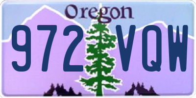 OR license plate 972VQW