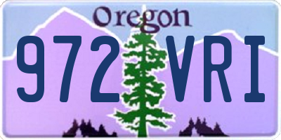 OR license plate 972VRI