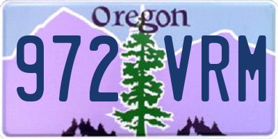OR license plate 972VRM