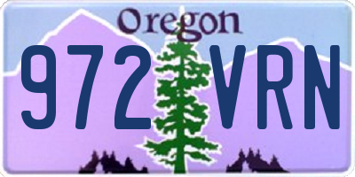OR license plate 972VRN