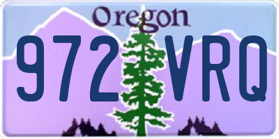 OR license plate 972VRQ