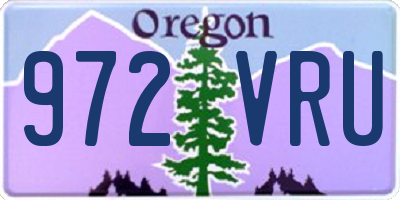 OR license plate 972VRU