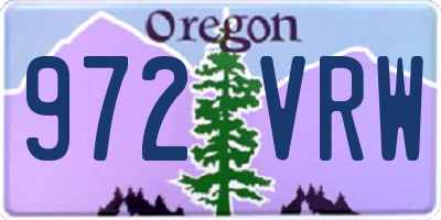 OR license plate 972VRW