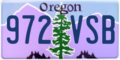 OR license plate 972VSB