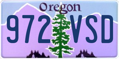 OR license plate 972VSD