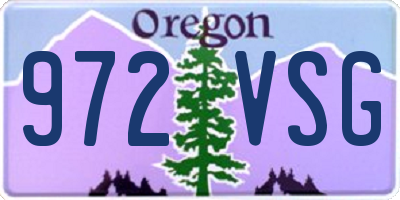 OR license plate 972VSG