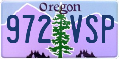 OR license plate 972VSP