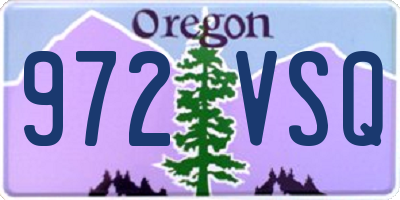 OR license plate 972VSQ