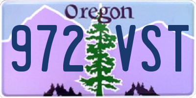OR license plate 972VST