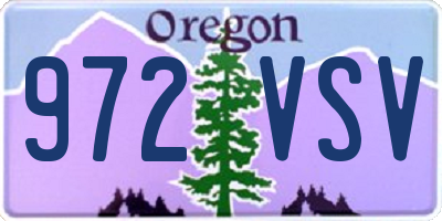 OR license plate 972VSV