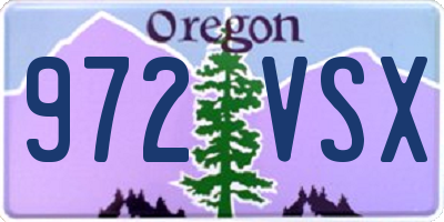 OR license plate 972VSX