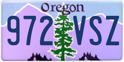 OR license plate 972VSZ