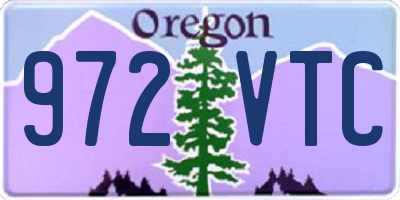 OR license plate 972VTC