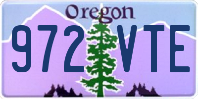 OR license plate 972VTE