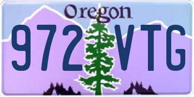 OR license plate 972VTG