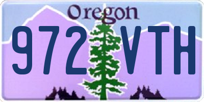 OR license plate 972VTH