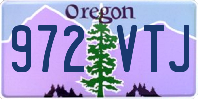 OR license plate 972VTJ