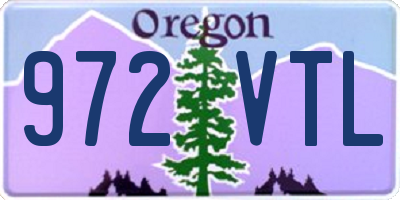 OR license plate 972VTL