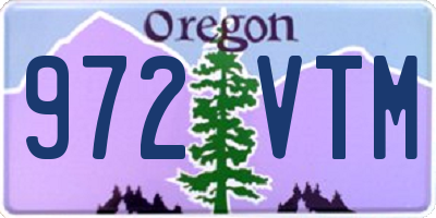 OR license plate 972VTM