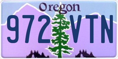 OR license plate 972VTN