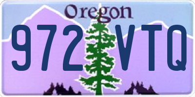 OR license plate 972VTQ