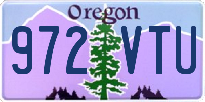 OR license plate 972VTU