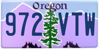 OR license plate 972VTW