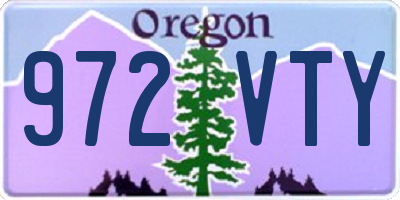 OR license plate 972VTY