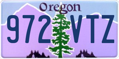 OR license plate 972VTZ