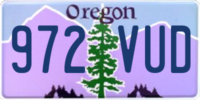 OR license plate 972VUD