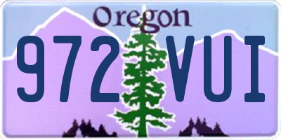 OR license plate 972VUI