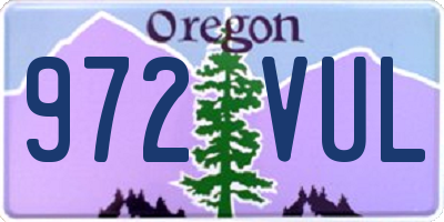 OR license plate 972VUL