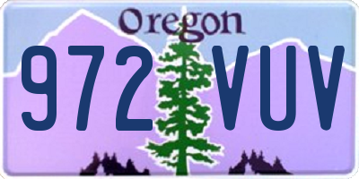 OR license plate 972VUV