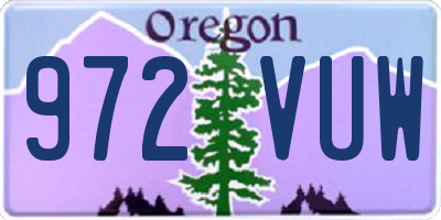 OR license plate 972VUW