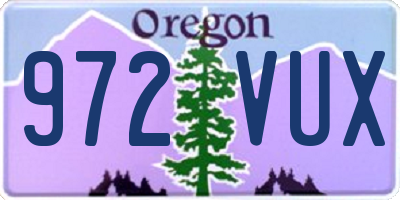 OR license plate 972VUX