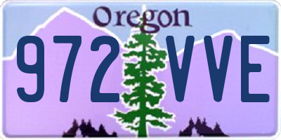 OR license plate 972VVE