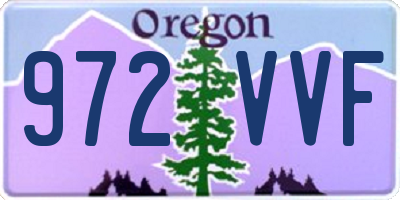 OR license plate 972VVF