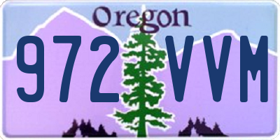 OR license plate 972VVM