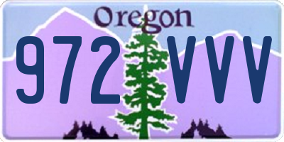 OR license plate 972VVV